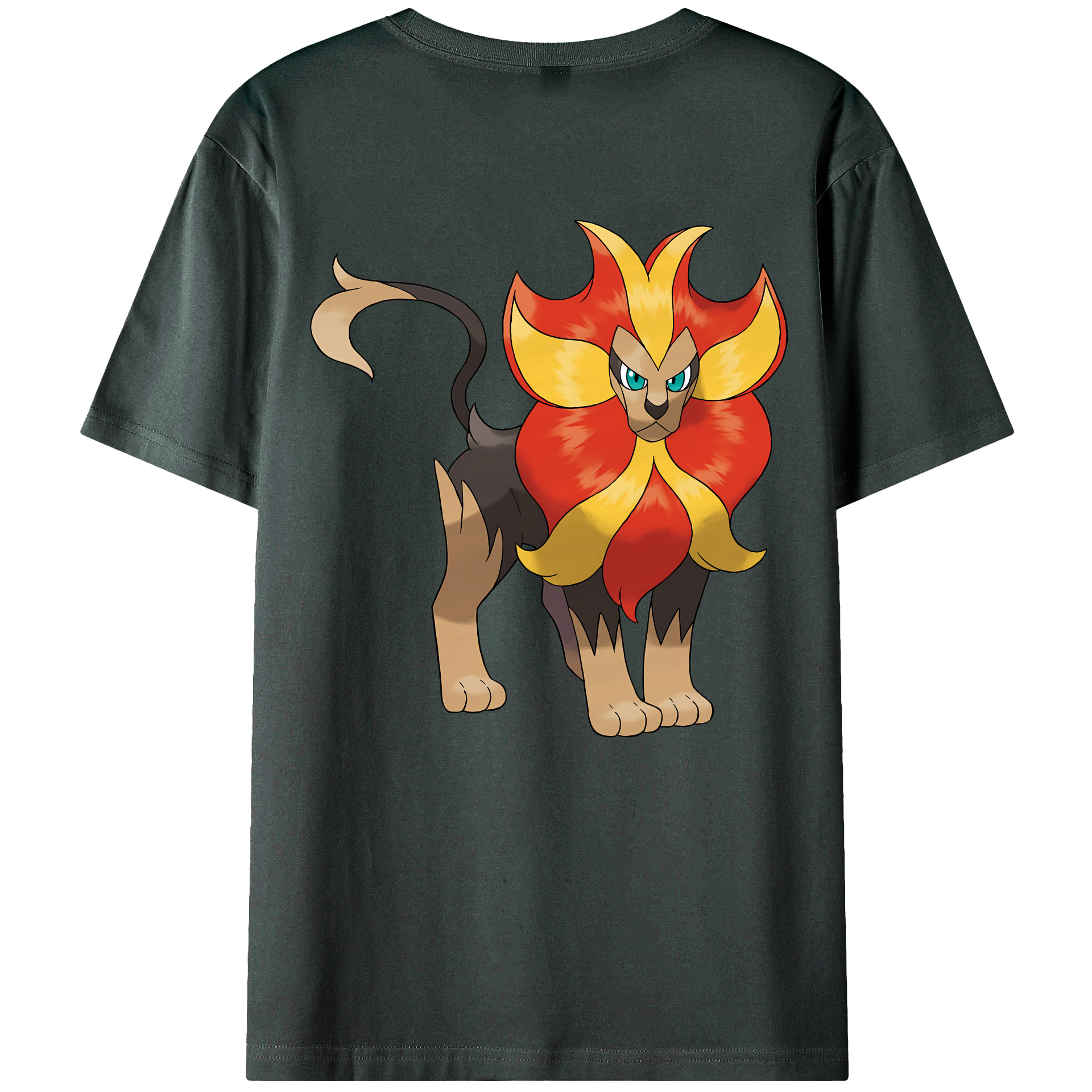 （画像用） ポケットモンスター Pokémon 綿100％ メンズ半袖Tシャツ（バックプリント） 通気性
